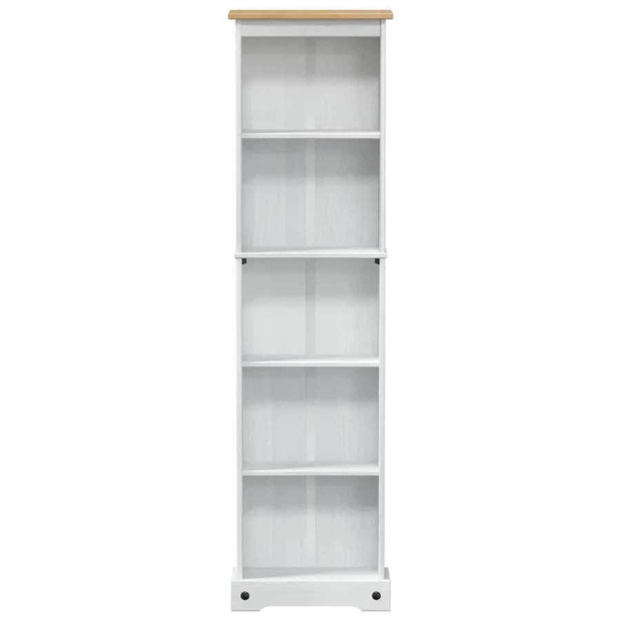 Bibliothèque Blanc 46 x 20 x 170 cm Pin massif - 4
