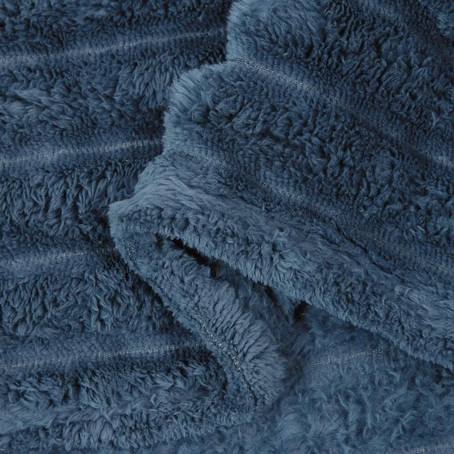 Jeté Bleu marine 240 x 220 cm Toison - 6
