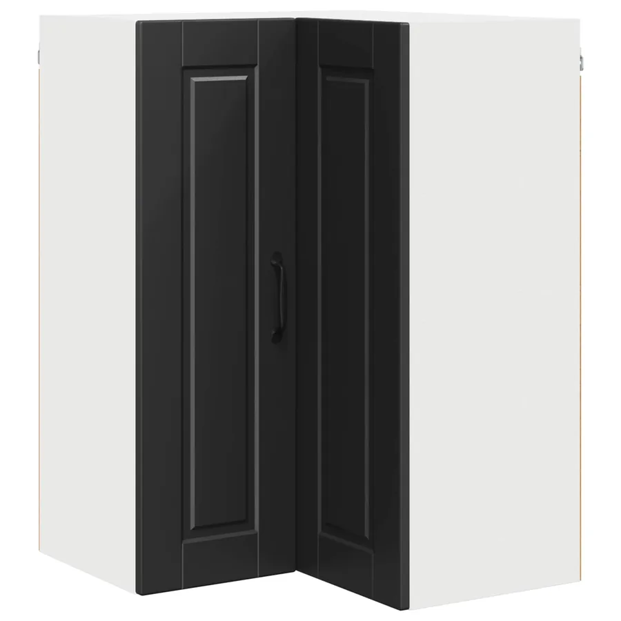 Cabinet d'angle mural PORTO Noir 57 x 57 x 80 cm - 2