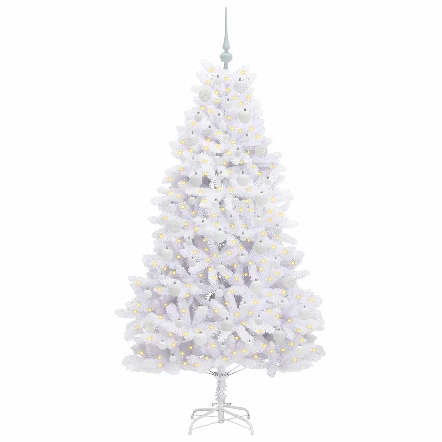 Sapin de Noël Artificiel à Branches Articulées Blanc 180 cm - 3