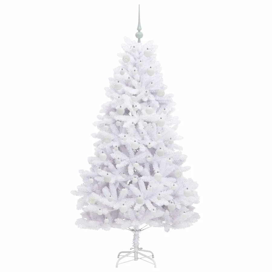 Sapin de Noël Artificiel à Branches Articulées Blanc 180 cm - 4