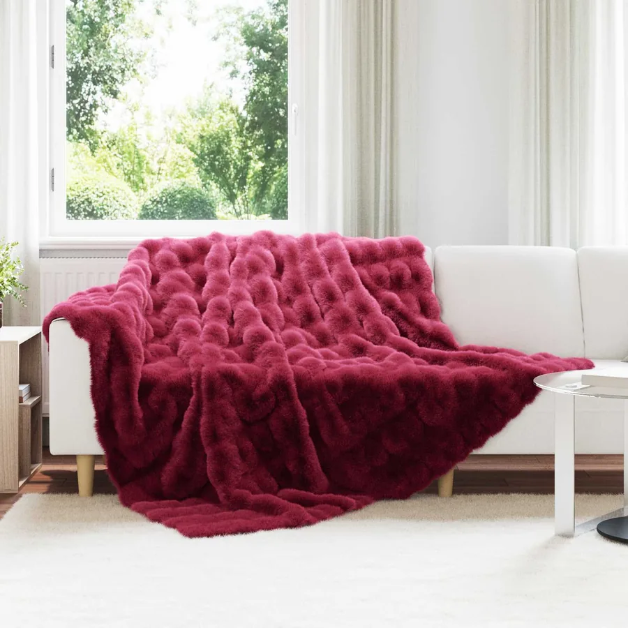 Couverture antidérapante en fausse de lapin Olite 4 pcs