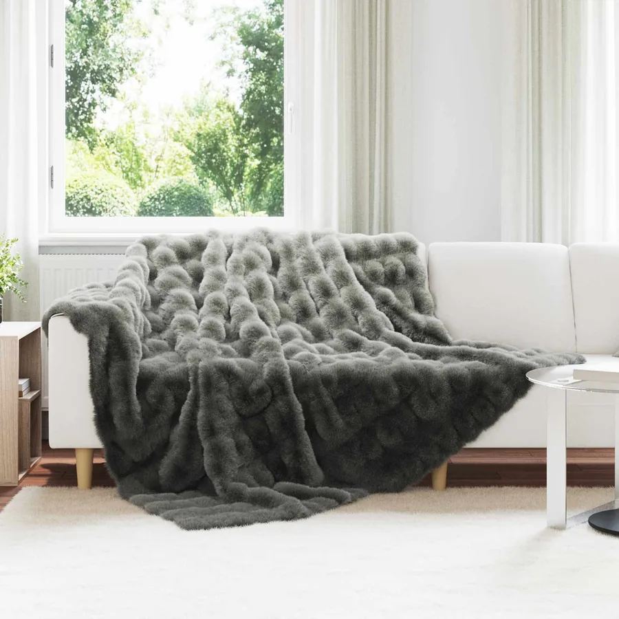 Couverture antidérapante en fausse de lapin Olite 4 pcs