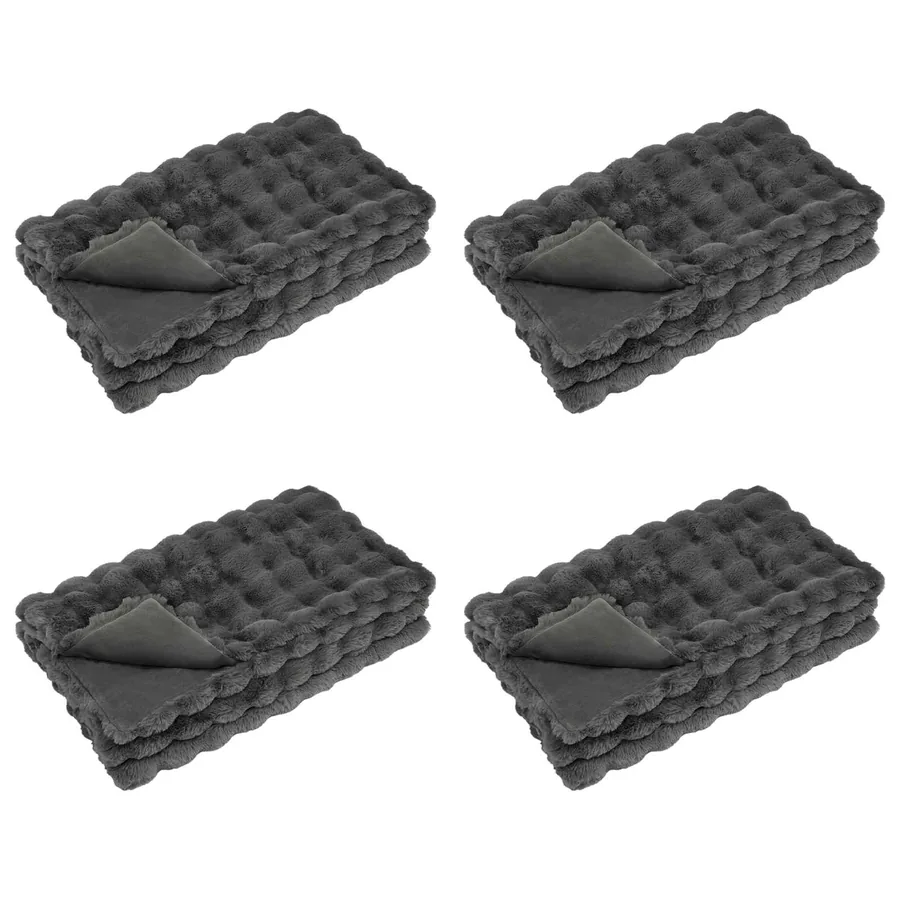 Couverture antidérapante en fausse de lapin Olite 4 pcs - 2