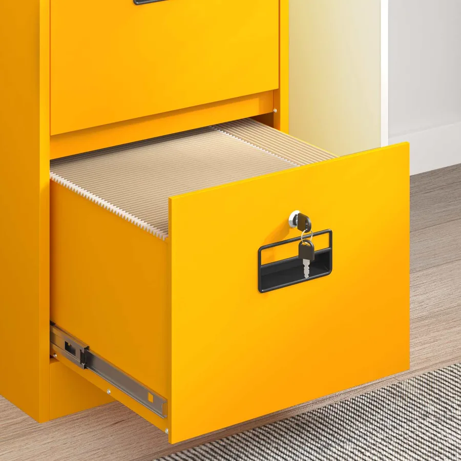 Cabinet de Dossier avec tiroir Jaune moutarde 44 x 50 x 139 cm - 5