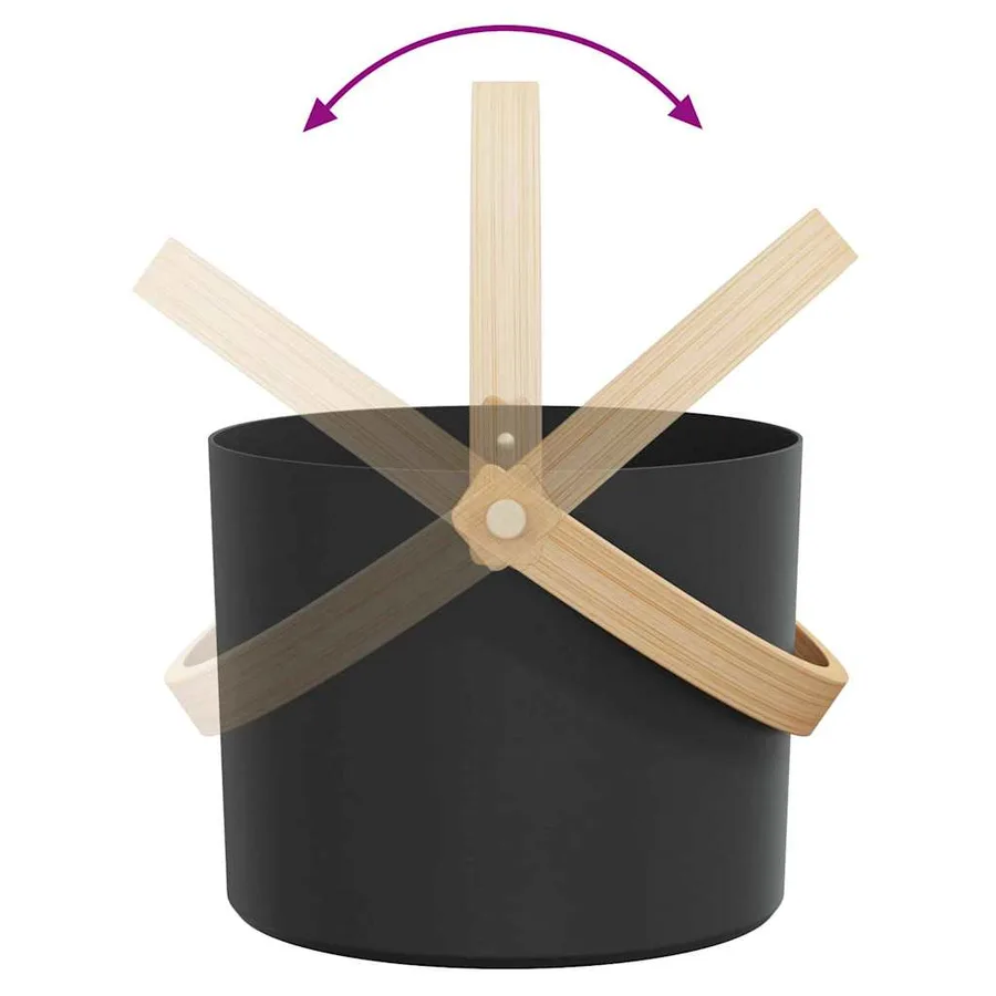Ensemble d'accessoires de sauna 4 pcs Noir - 7