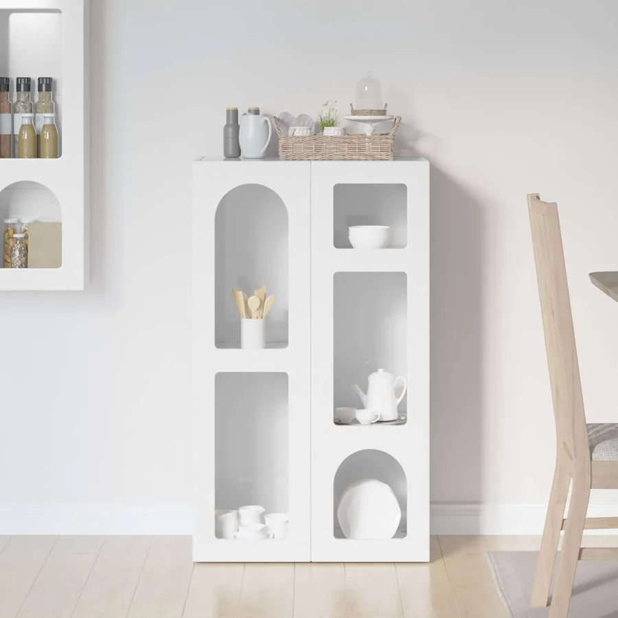 Buffet ELST Blanc brillant 59 x 35 x 100,5 cm Bois d'ingénierie - 4