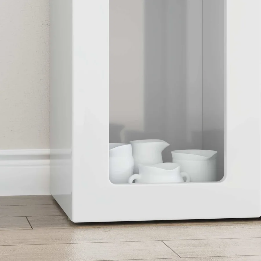 Buffet ELST Blanc brillant 59 x 35 x 100,5 cm Bois d'ingénierie - 5