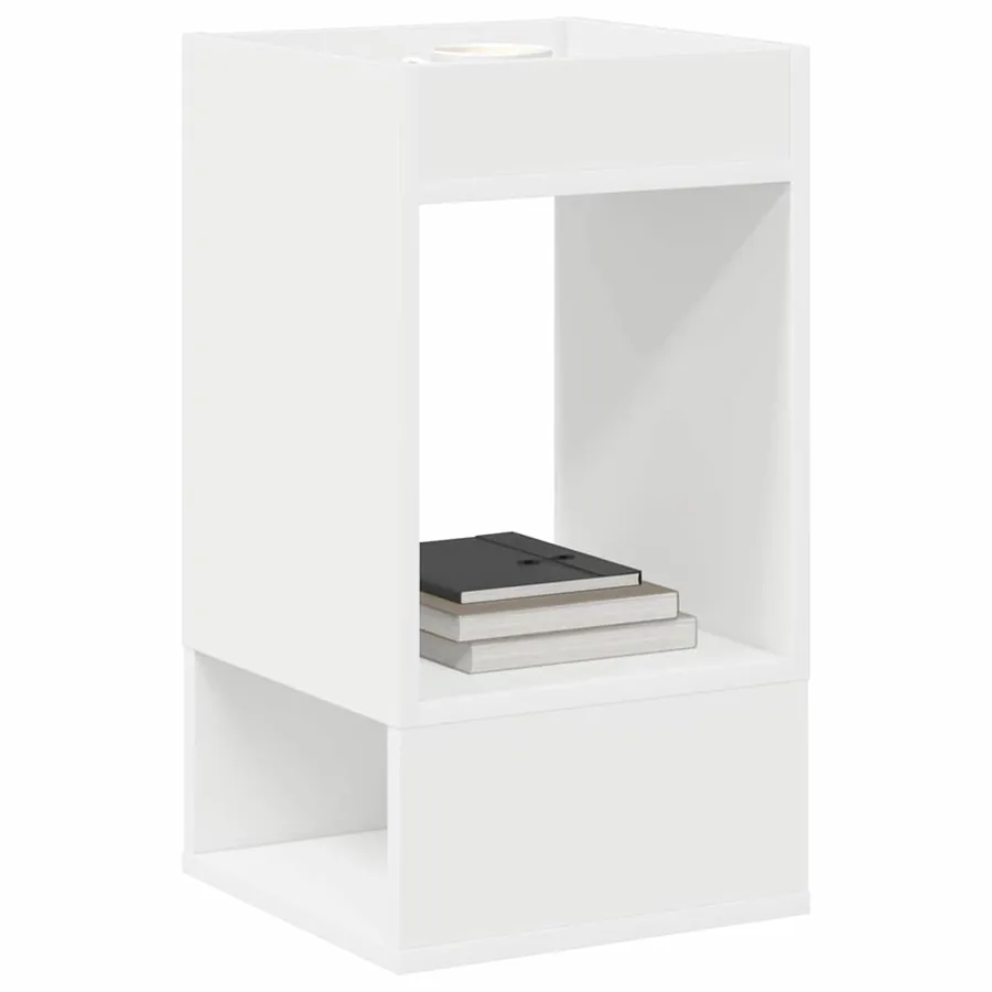Table d'appoint 2 pcs Blanc 30 x 30 x 56 cm Bois d'ingénierie - 3