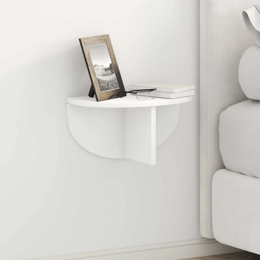 Étagère Murale 2 pcs Blanc 38 x 19 x 19 cm Bois d'ingénierie