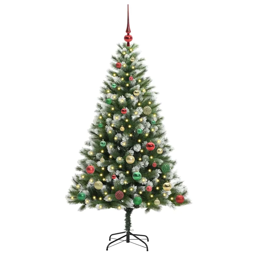 Sapin de Noël artificiel à charnière avec neige en flocons - 3