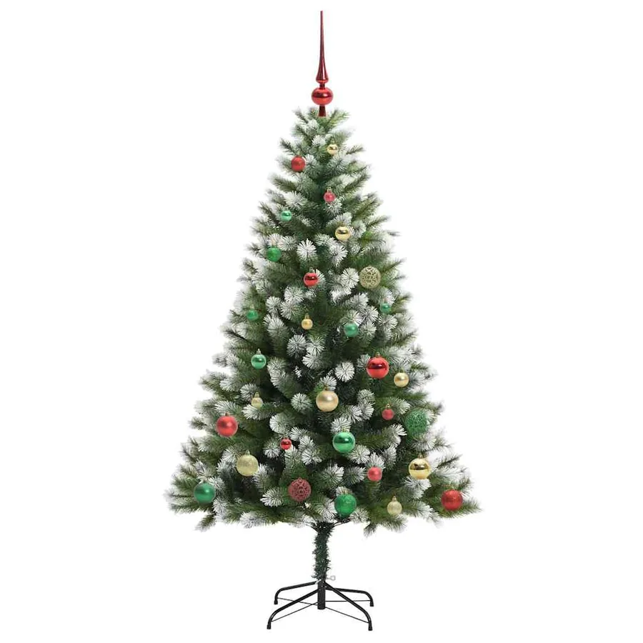 Sapin de Noël artificiel à charnière avec neige en flocons - 6