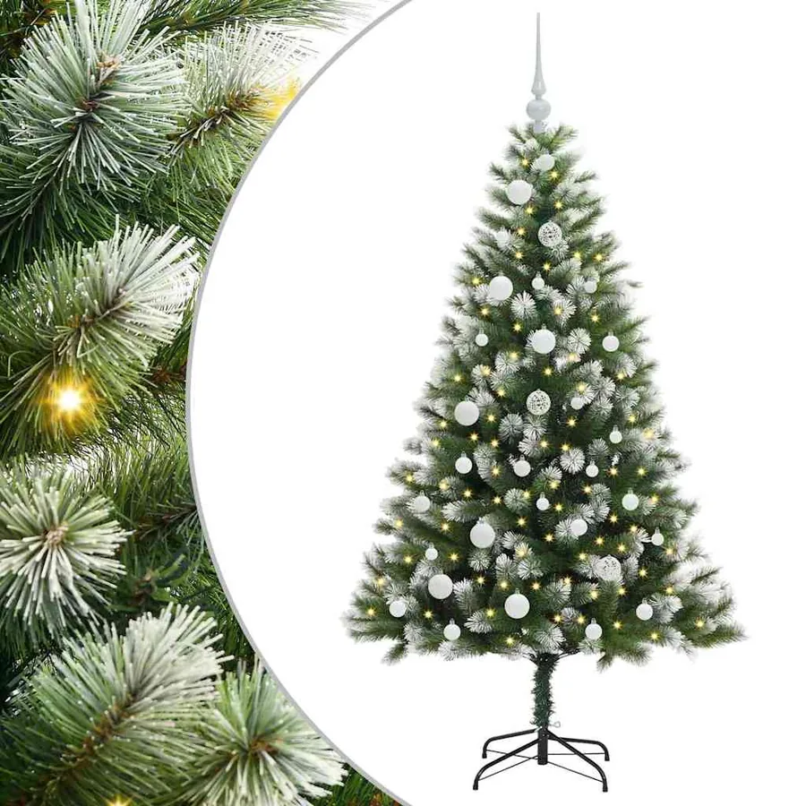 Sapin de Noël artificiel à charnière avec neige en flocons - 2