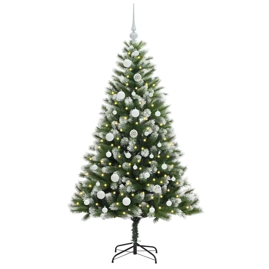 Sapin de Noël artificiel à charnière avec neige en flocons - 3