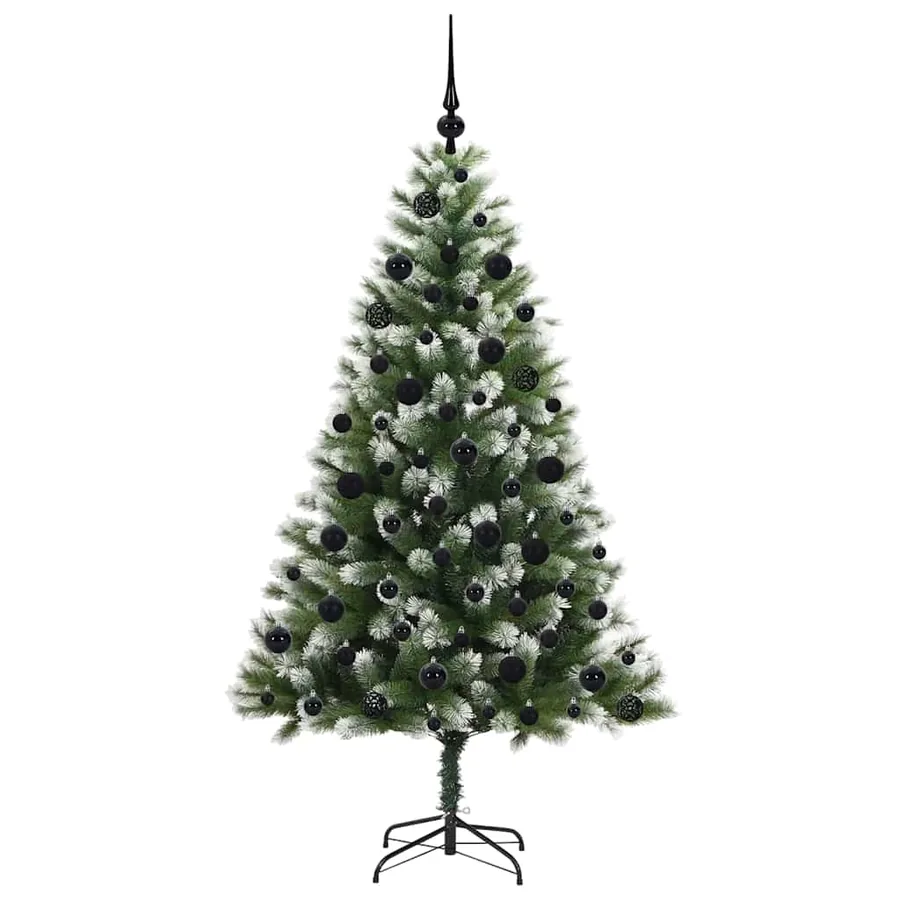 Sapin de Noël artificiel à charnière avec neige en flocons - 4