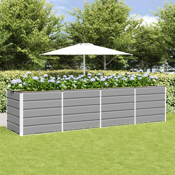 Jardinière Gris clair 320 x 80 x 75 cm Acier