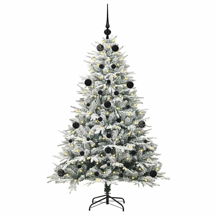 Arbre de Noël artificiel pré-éclairé avec ensemble de boules - 3