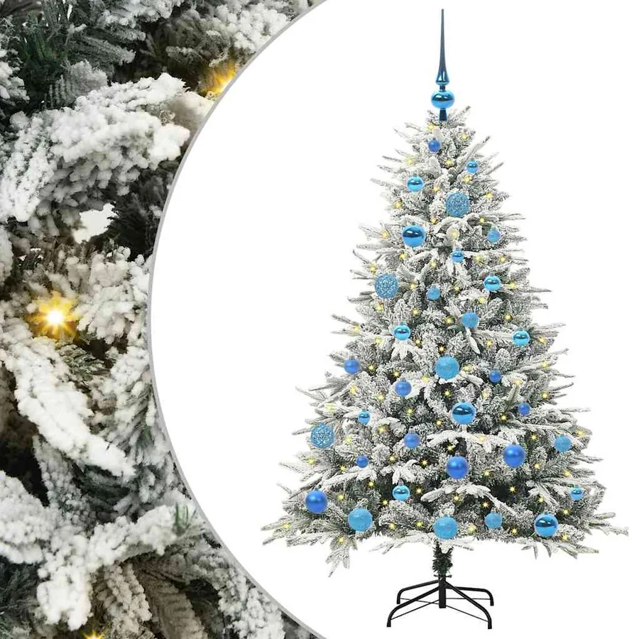 Arbre de Noël artificiel pré-éclairé avec ensemble de boules - 2