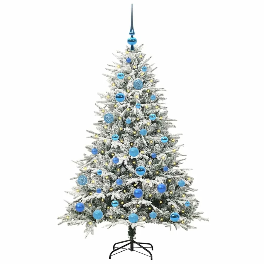 Arbre de Noël artificiel pré-éclairé avec ensemble de boules - 3
