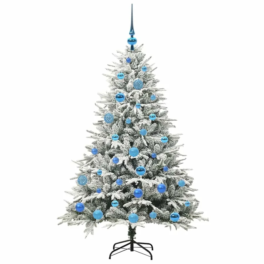 Arbre de Noël artificiel pré-éclairé avec ensemble de boules - 4