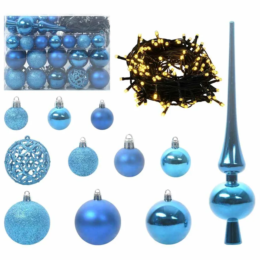 Arbre de Noël artificiel pré-éclairé avec ensemble de boules - 6