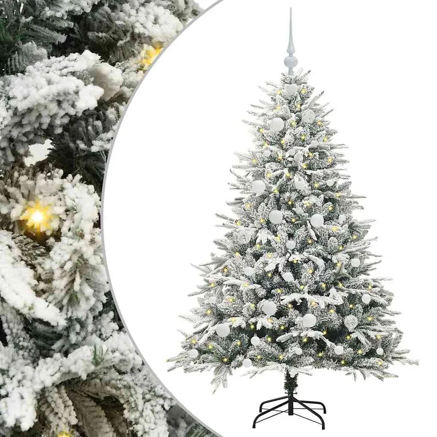 Arbre de Noël artificiel pré-éclairé avec ensemble de boules - 2