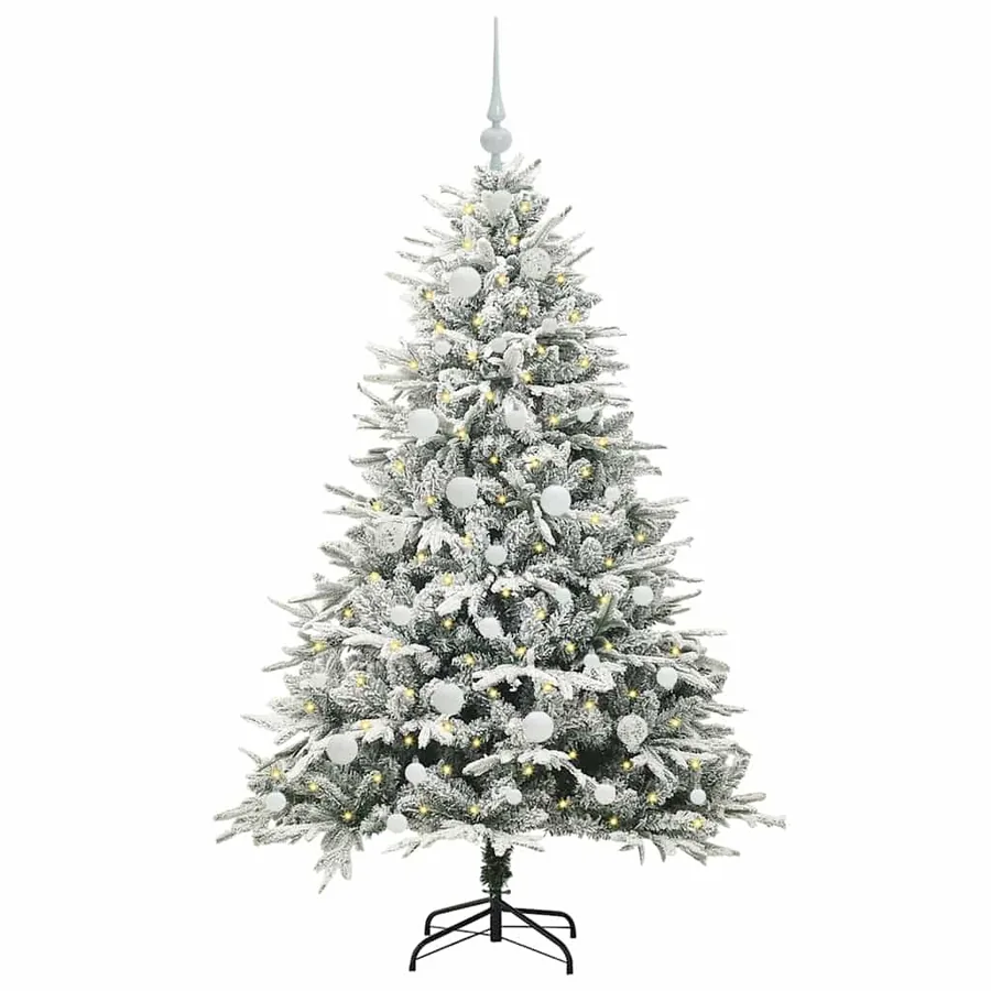 Arbre de Noël artificiel pré-éclairé avec ensemble de boules - 3