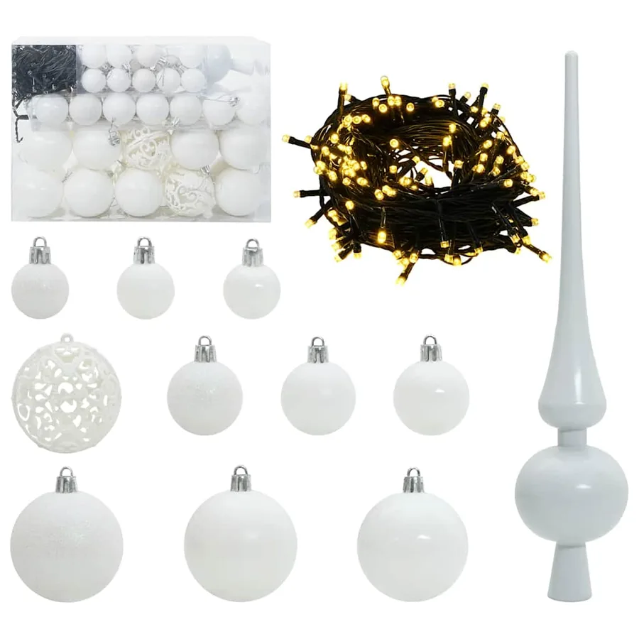 Arbre de Noël artificiel pré-éclairé avec ensemble de boules - 6