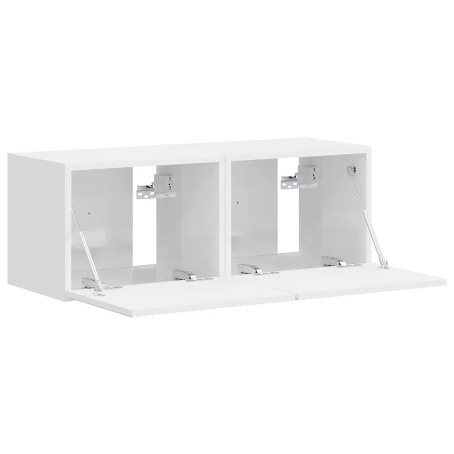 Meuble TV mural 2 pcs Blanc Brillant 39 x 31 x 29,5 cm - 6