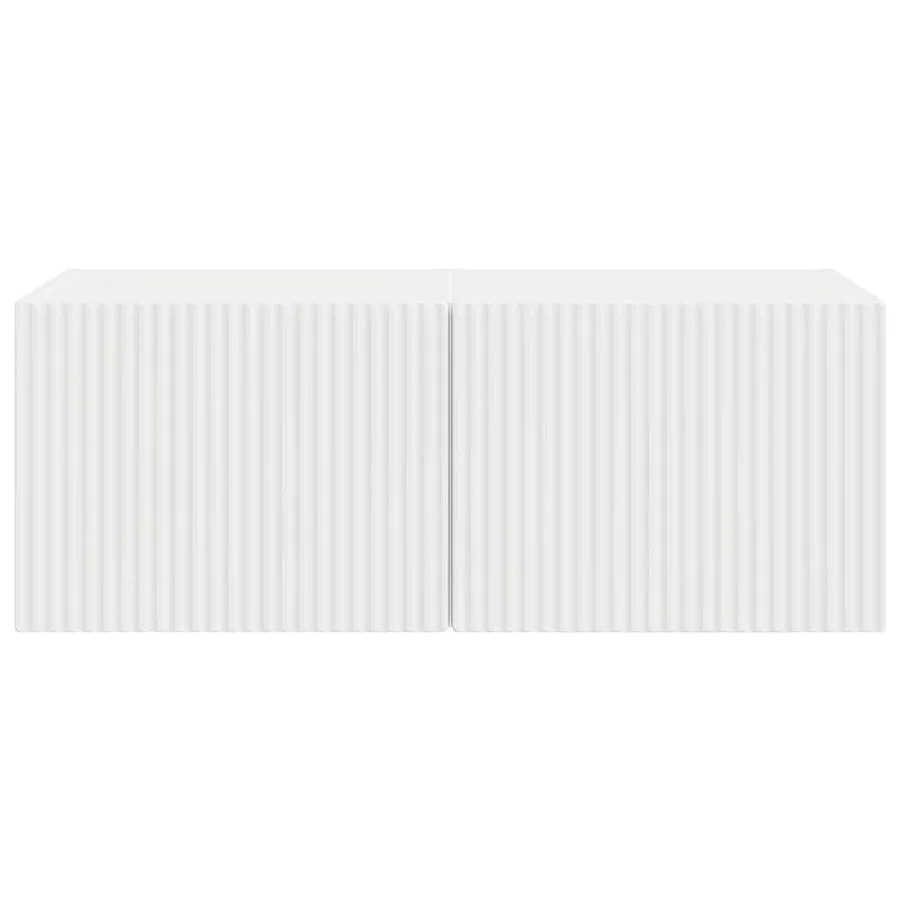 Meuble TV mural 2 pcs Blanc Brillant 39 x 31 x 29,5 cm - 7