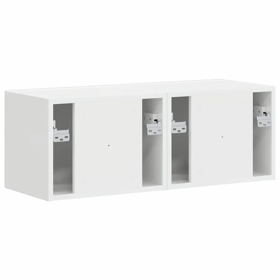 Meuble TV mural 2 pcs Blanc Brillant 39 x 31 x 29,5 cm - 9