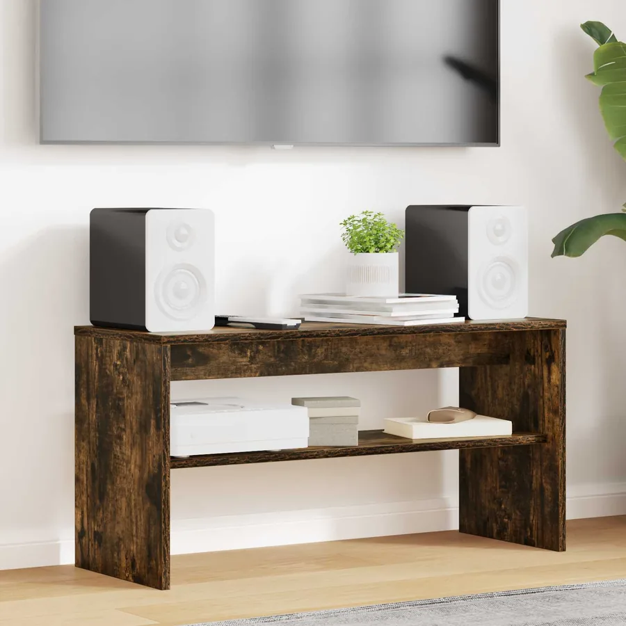 Meuble TV Chêne fumé 80 x 30 x 40 cm Bois d'ingénierie