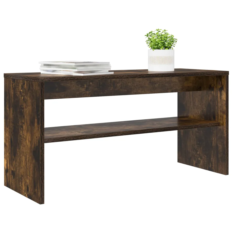 Meuble TV Chêne fumé 80 x 30 x 40 cm Bois d'ingénierie - 3