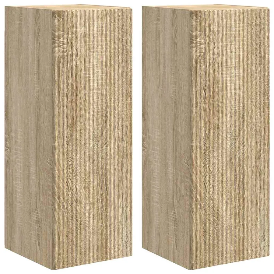 Meuble TV mural 2 pcs Sonoma 30 x 31 x 80 cm Bois d'ingénierie - 2