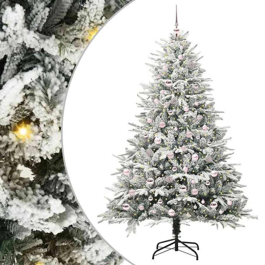 Arbre de Noël artificiel pré-éclairé avec ensemble de boules - 2