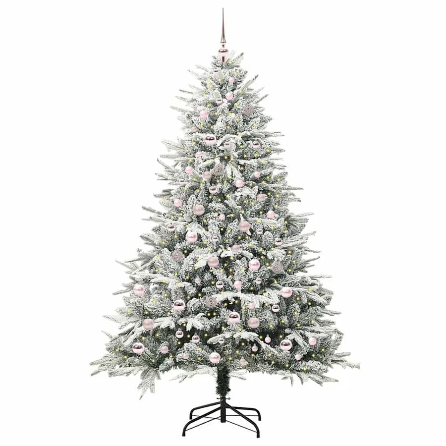 Arbre de Noël artificiel pré-éclairé avec ensemble de boules - 3