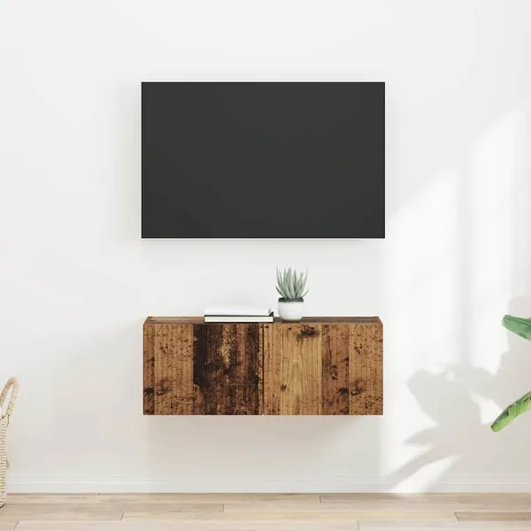 Meuble TV mural 2 pcs Bois Ancien 39 x 31 x 29,5 cm