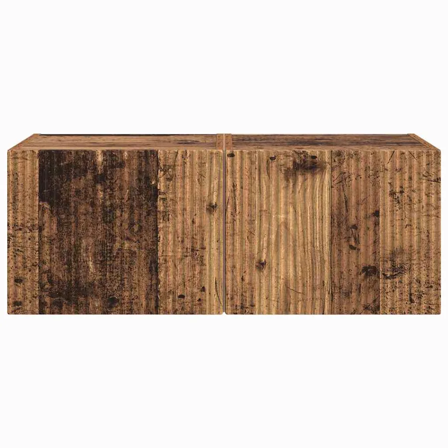 Meuble TV mural 2 pcs Bois Ancien 39 x 31 x 29,5 cm - 7