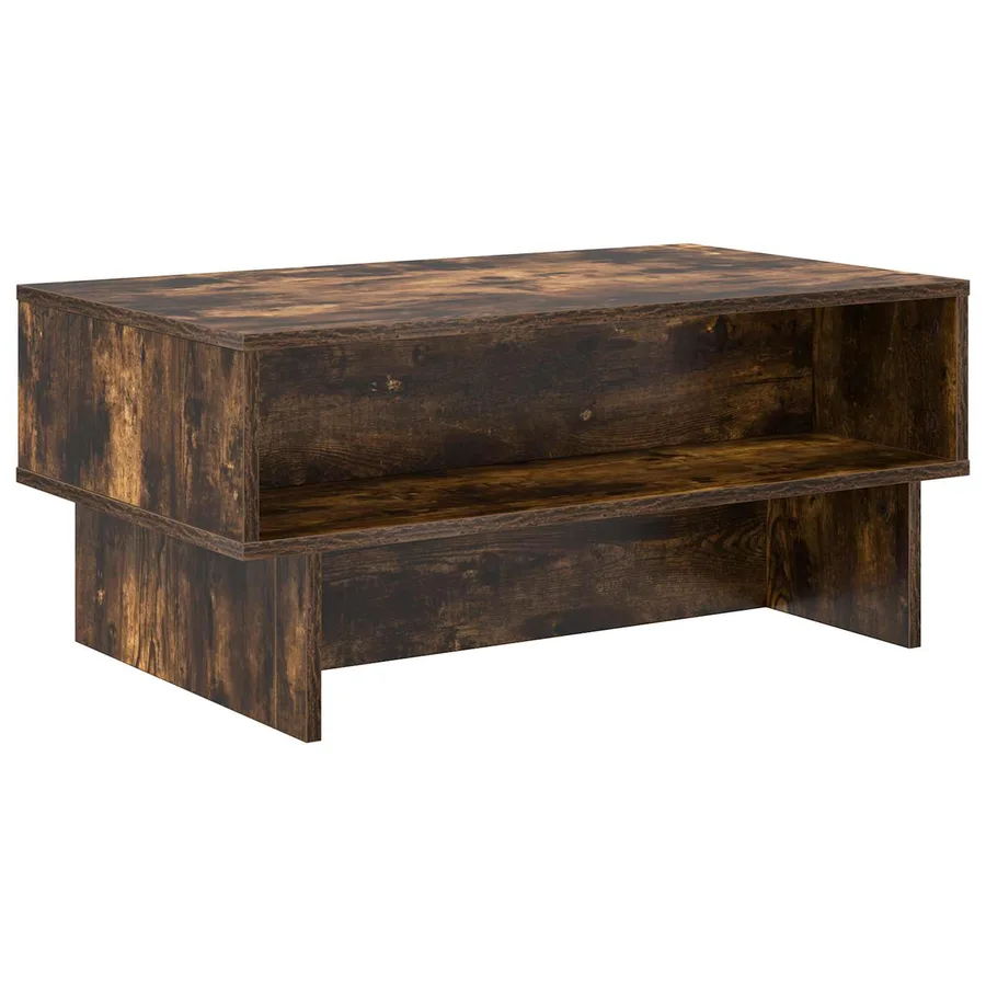 Table basse Chêne fumé 80 x 46 x 35 cm Bois d'ingénierie - 2