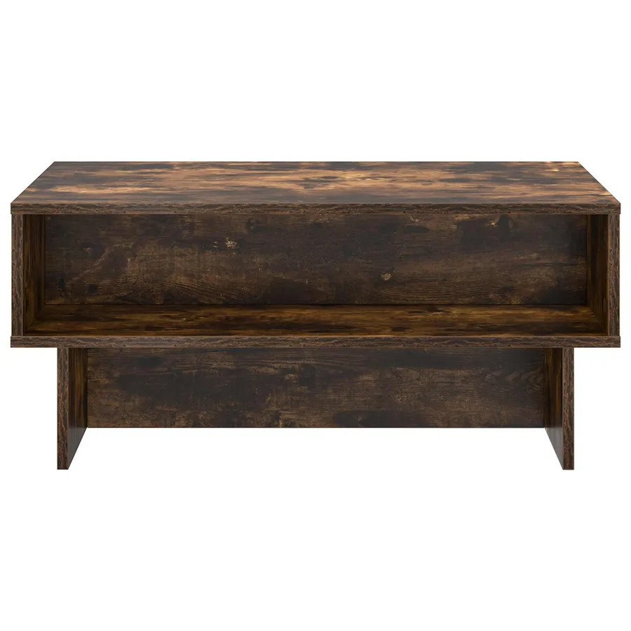 Table basse Chêne fumé 80 x 46 x 35 cm Bois d'ingénierie - 5