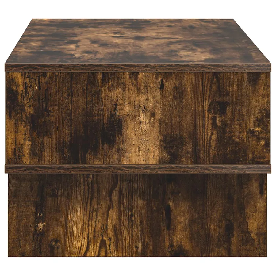 Table basse Chêne fumé 80 x 46 x 35 cm Bois d'ingénierie - 6
