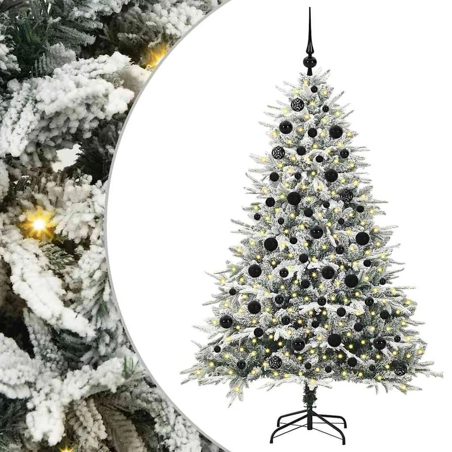 Arbre de Noël artificiel pré-éclairé avec ensemble de boules - 2