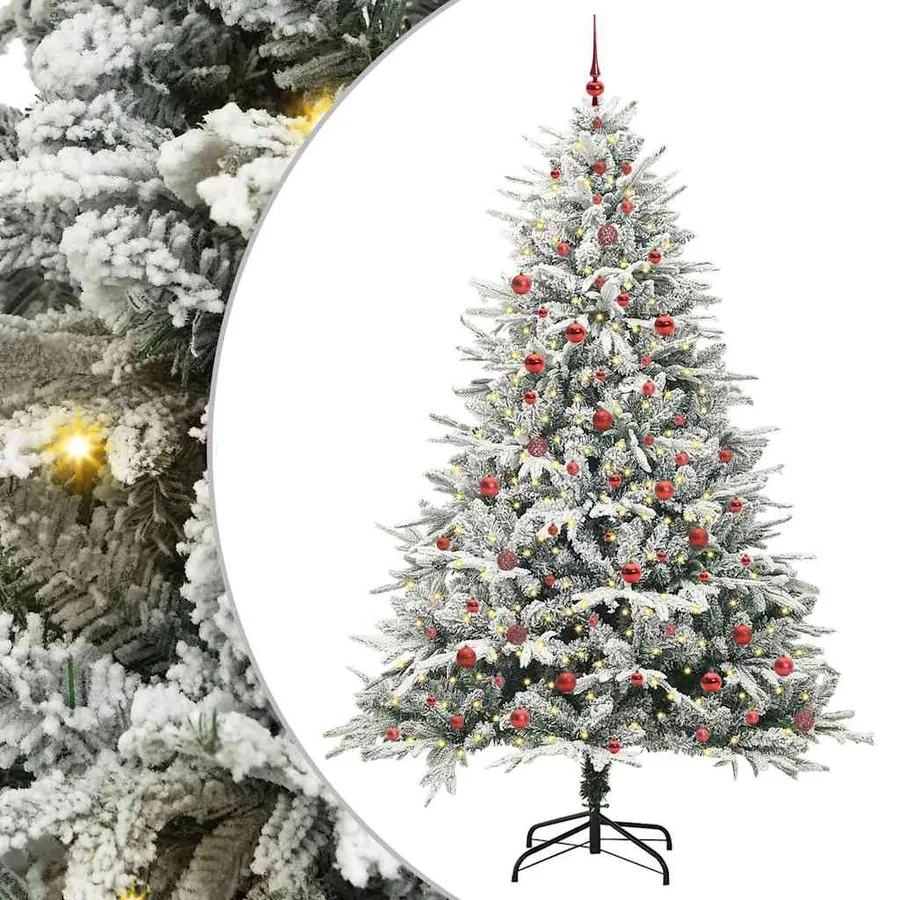Arbre de Noël artificiel pré-éclairé avec ensemble de boules - 2