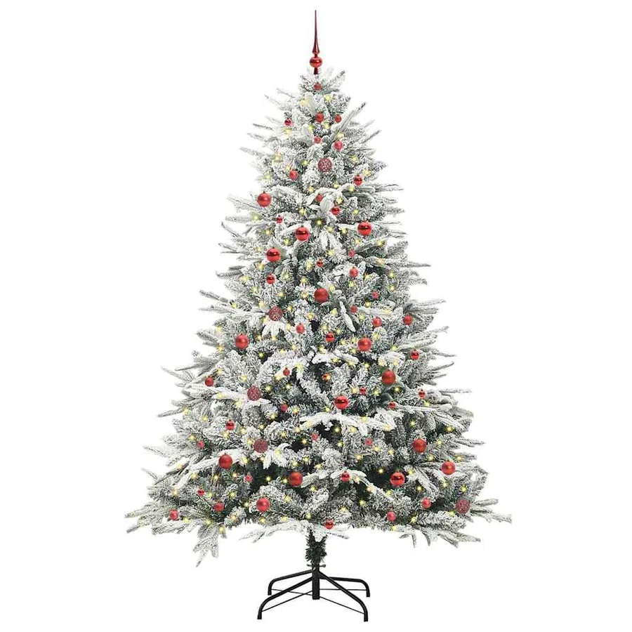 Arbre de Noël artificiel pré-éclairé avec ensemble de boules - 3