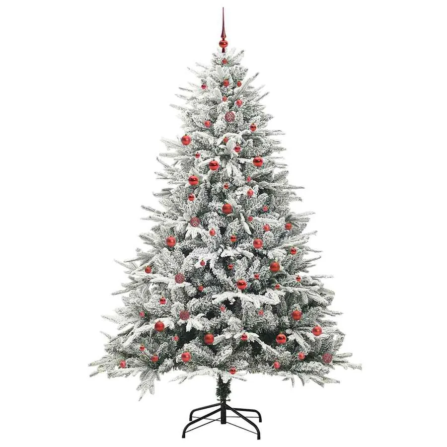 Arbre de Noël artificiel pré-éclairé avec ensemble de boules - 4