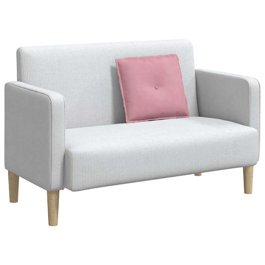 Coussin de Dos Rose 50 x 45 cm Tissu en velours côtelé - 3