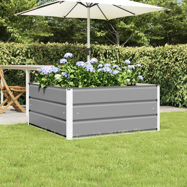 Jardinière Gris clair 100 x 100 x 45 cm Acier