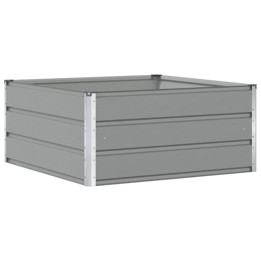 Jardinière Gris clair 100 x 100 x 45 cm Acier - 2