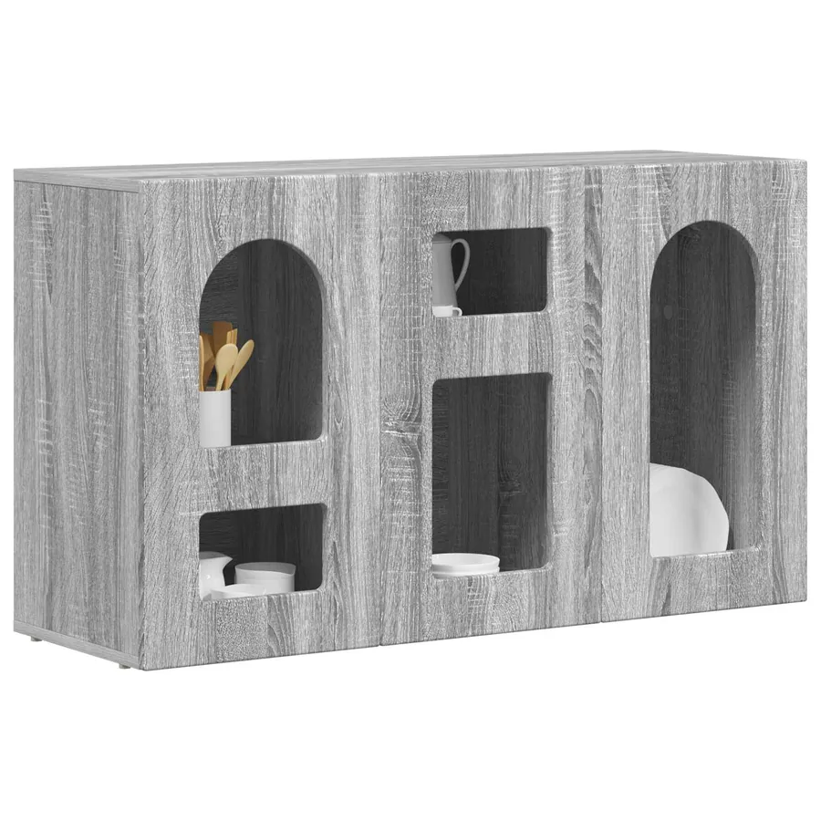 Buffet ELST Gris Sonoma 100 x 35 x 59 cm Bois d'ingénierie - 3