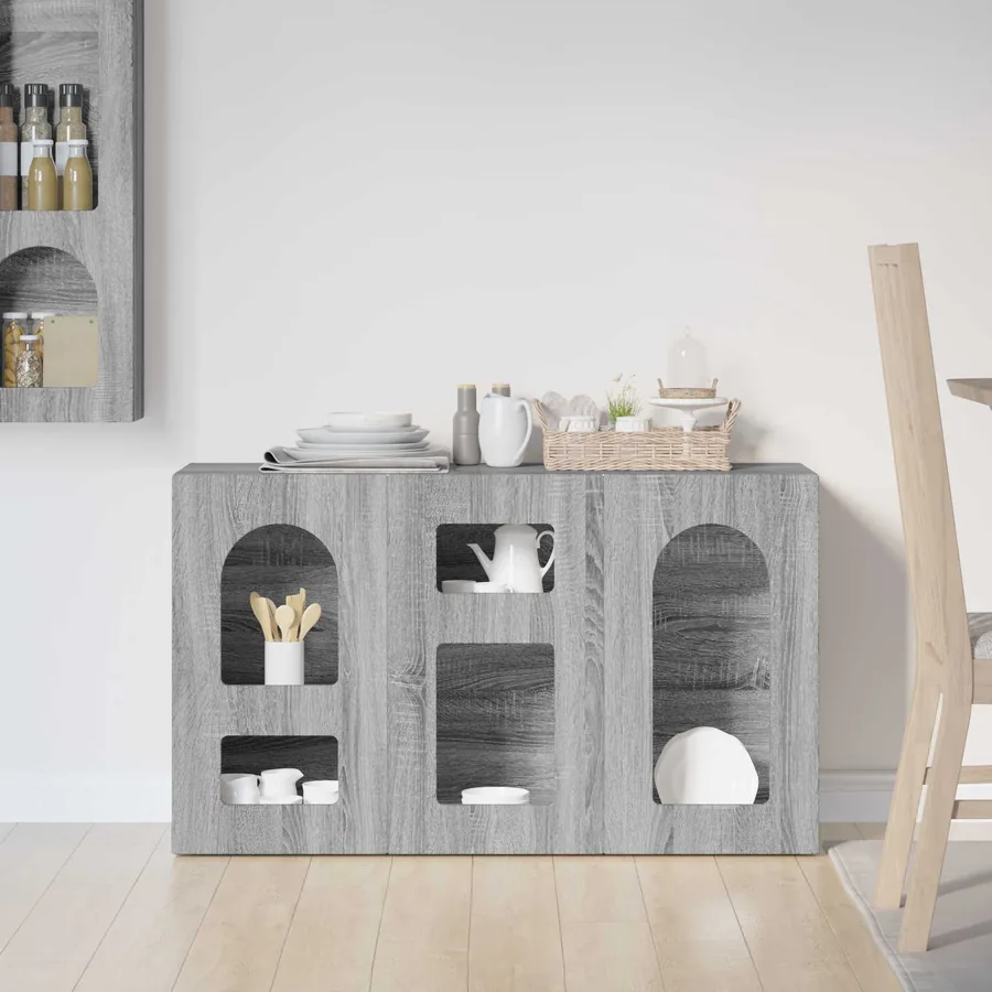 Buffet ELST Gris Sonoma 100 x 35 x 59 cm Bois d'ingénierie - 4